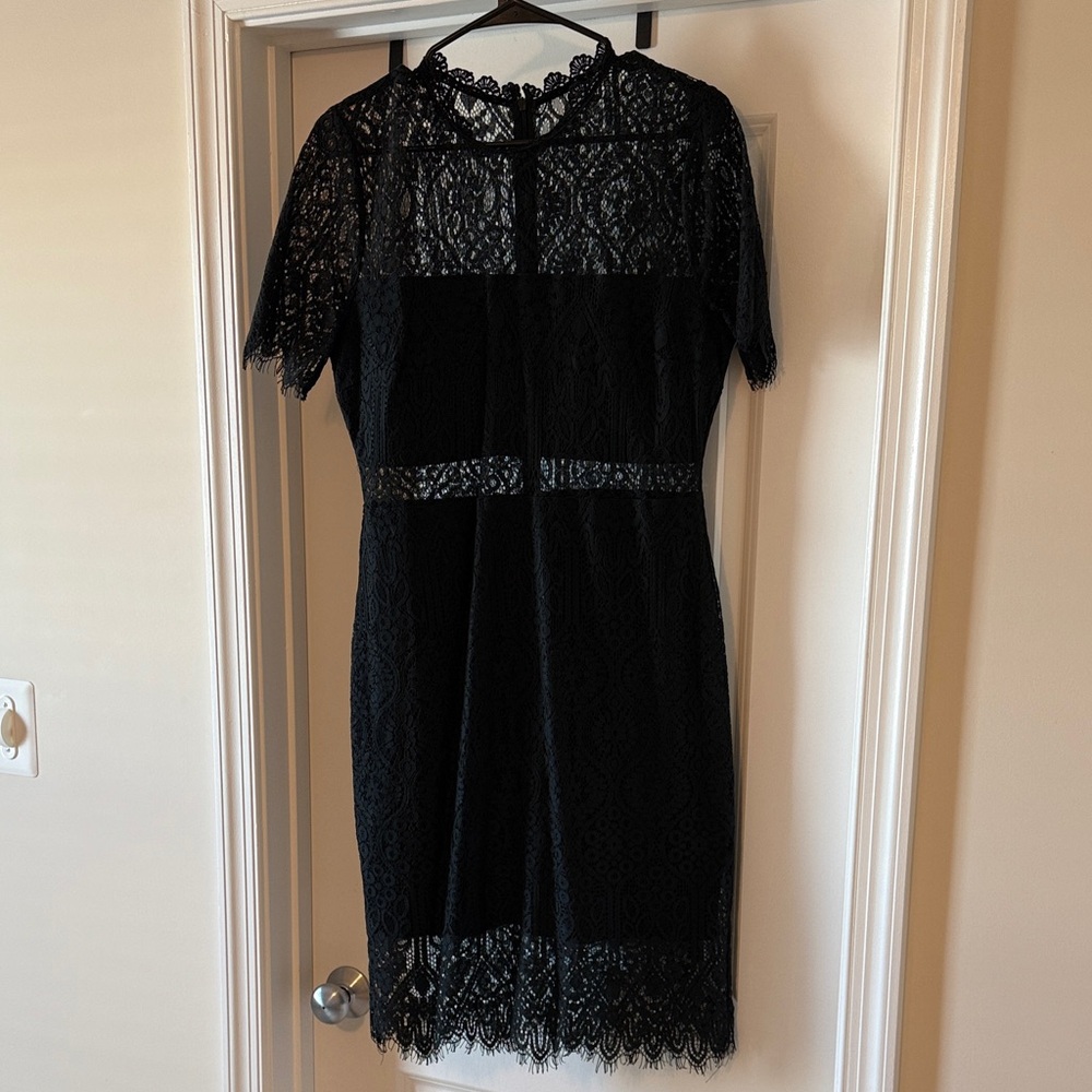 Lulu's Black Lace Mini Dress